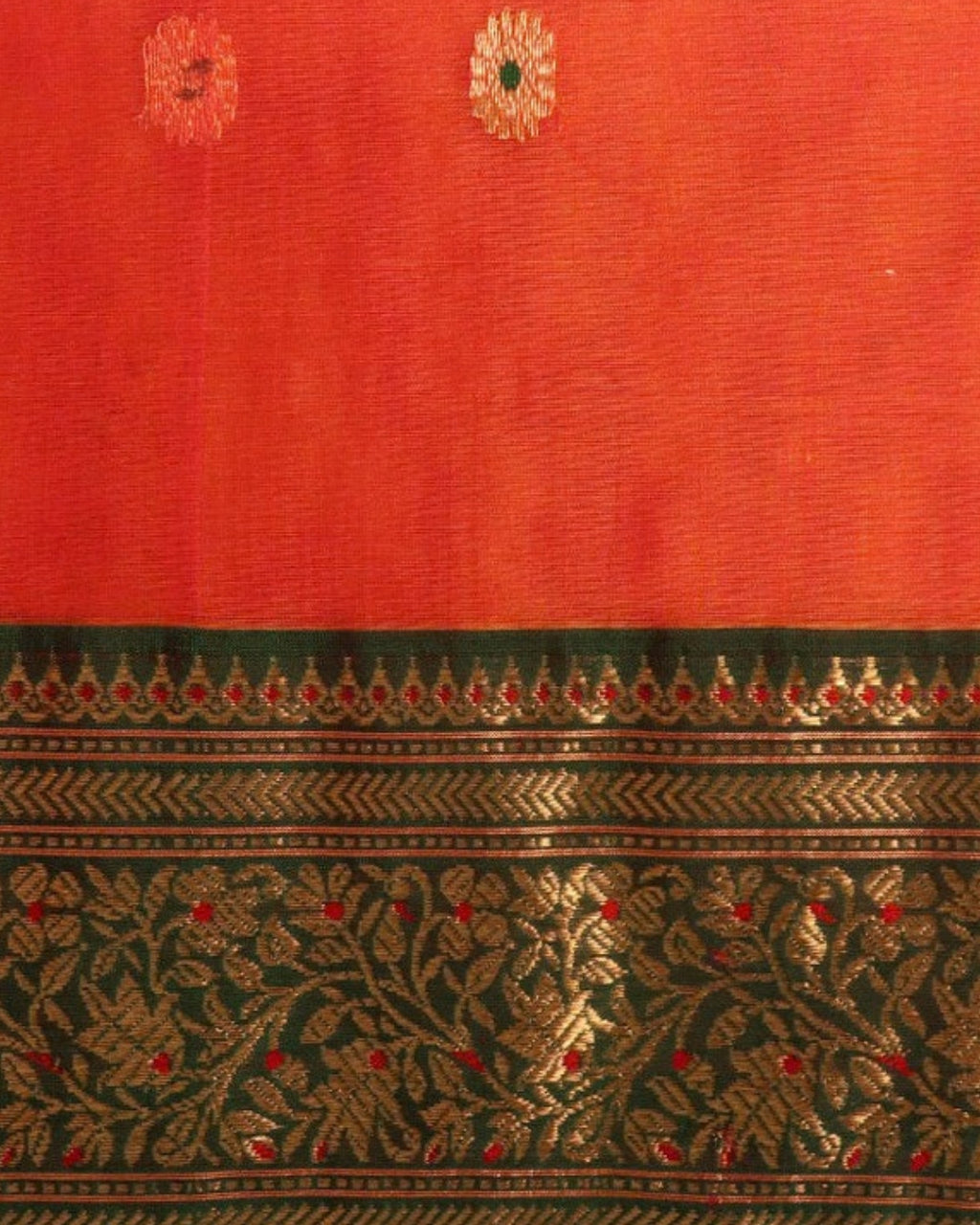 Sindoori Chanderi Silk Saree — actual fabric