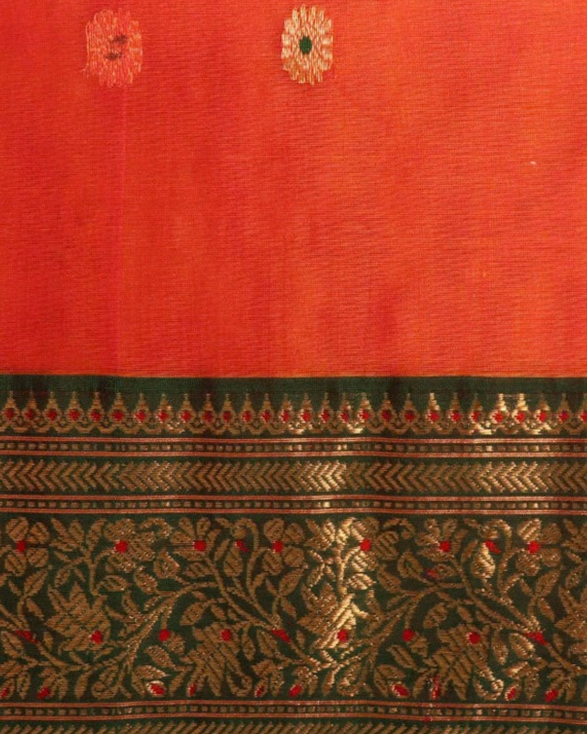 Sindoori Chanderi Silk Saree — actual fabric