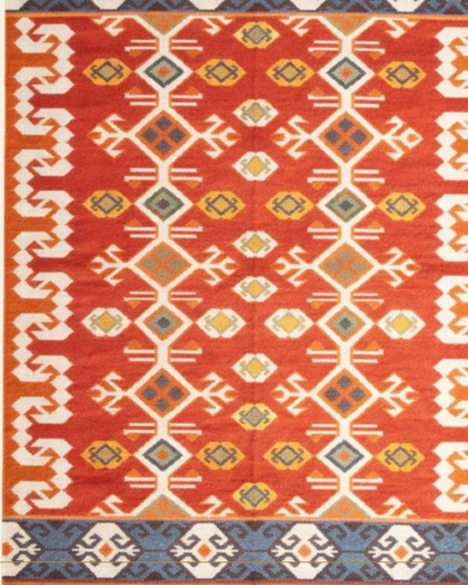 Rangrez Punja Durrie Floor Carpet · Handwoven Rug — second view