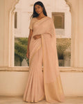 Styled image: model wearing the Reti Chanderi Tissue Saree