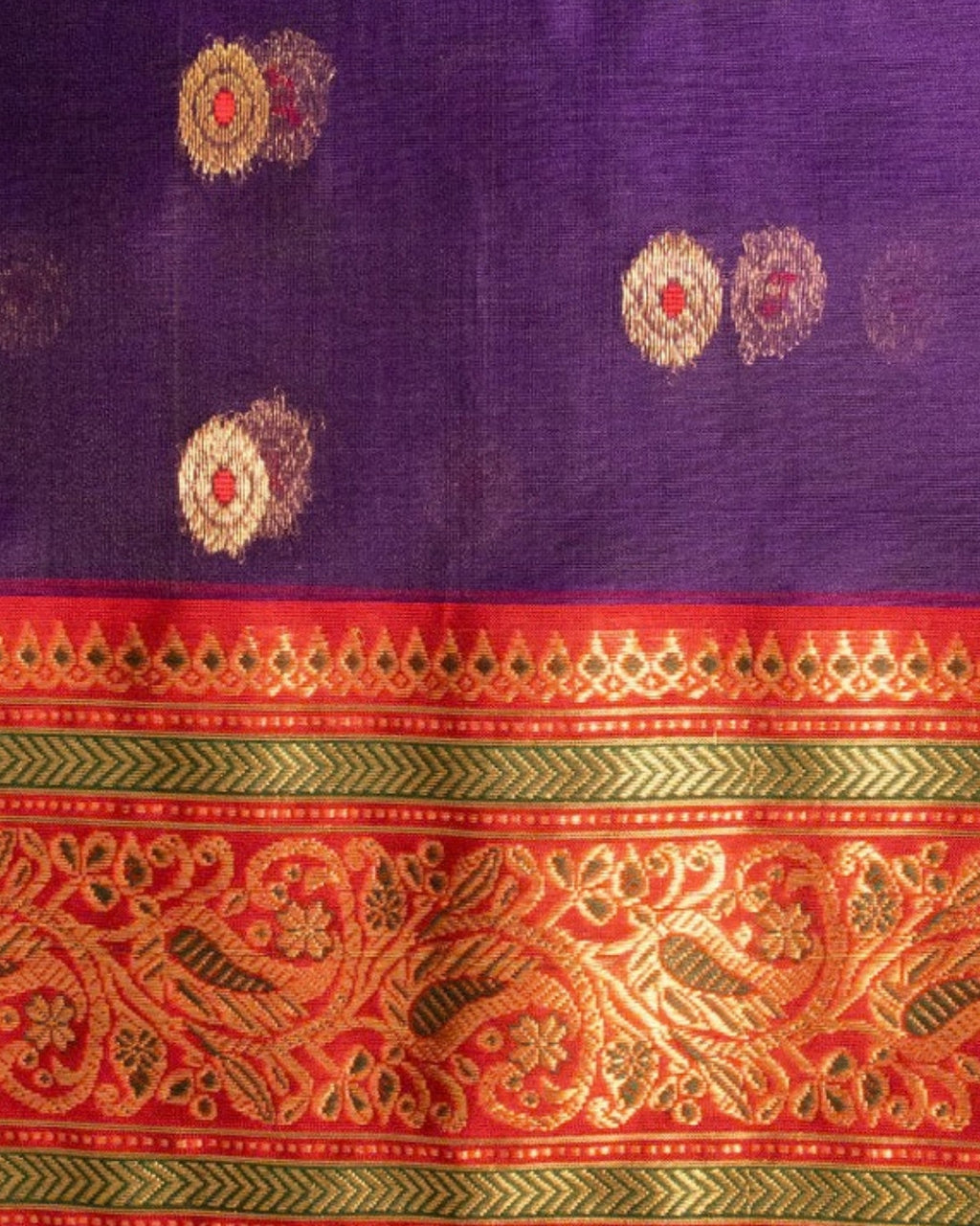 Neel Chanderi Silk Saree — actual fabric