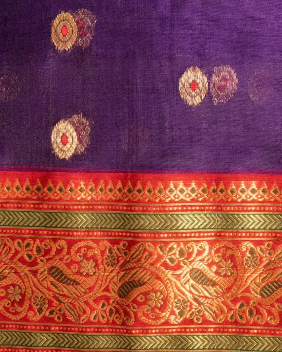 Neel Chanderi Silk Saree — actual fabric