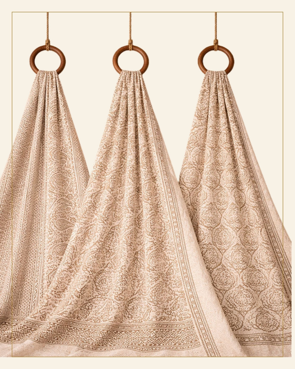 Hand Block Printed Bagh Cotton Suit – 3 Piece Unstitched — Saptadhārā detail