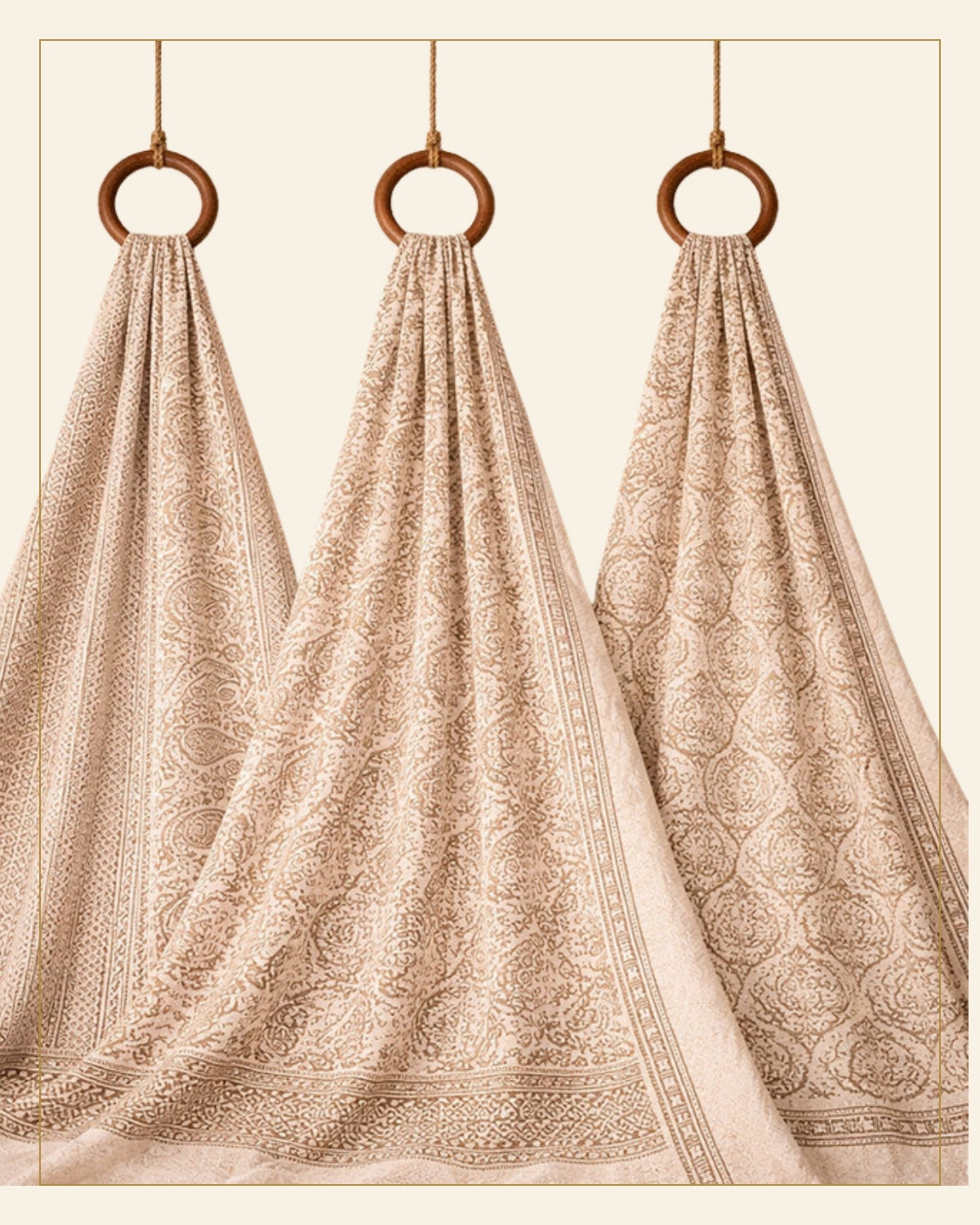 Hand Block Printed Bagh Cotton Suit – 3 Piece Unstitched — Saptadhārā detail