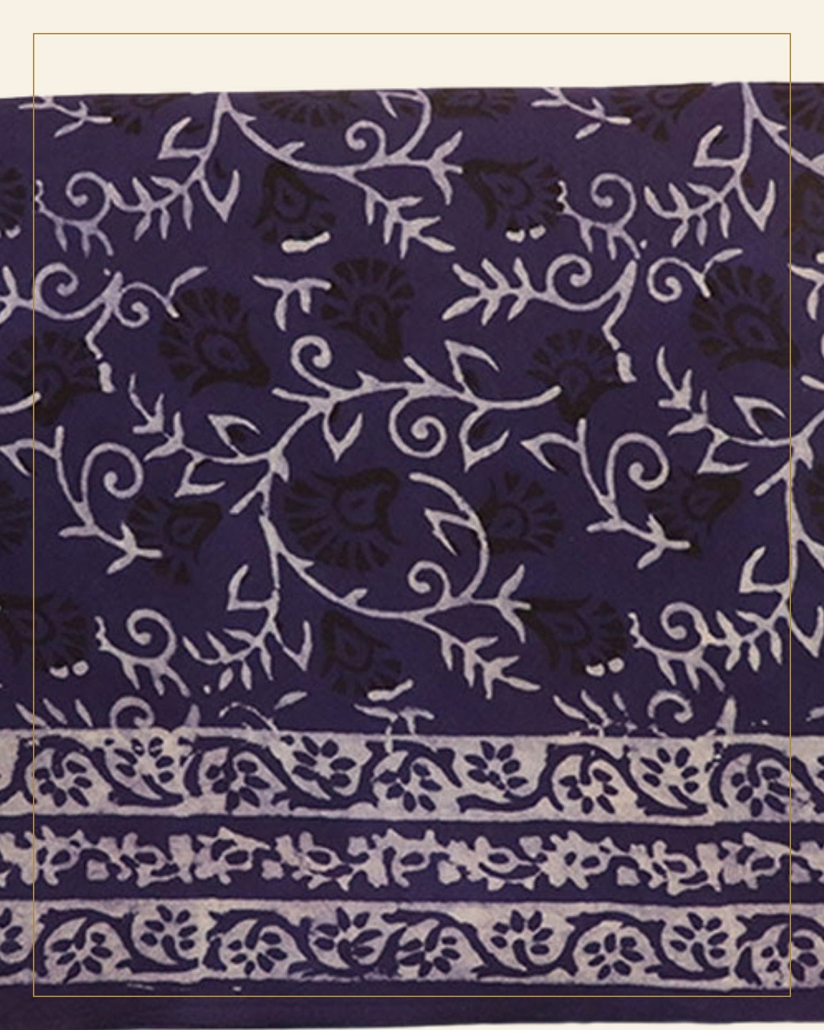 Handcrafted Dabu Print Cotton Dress Material – 3 Piece Set — Saptadhārā detail