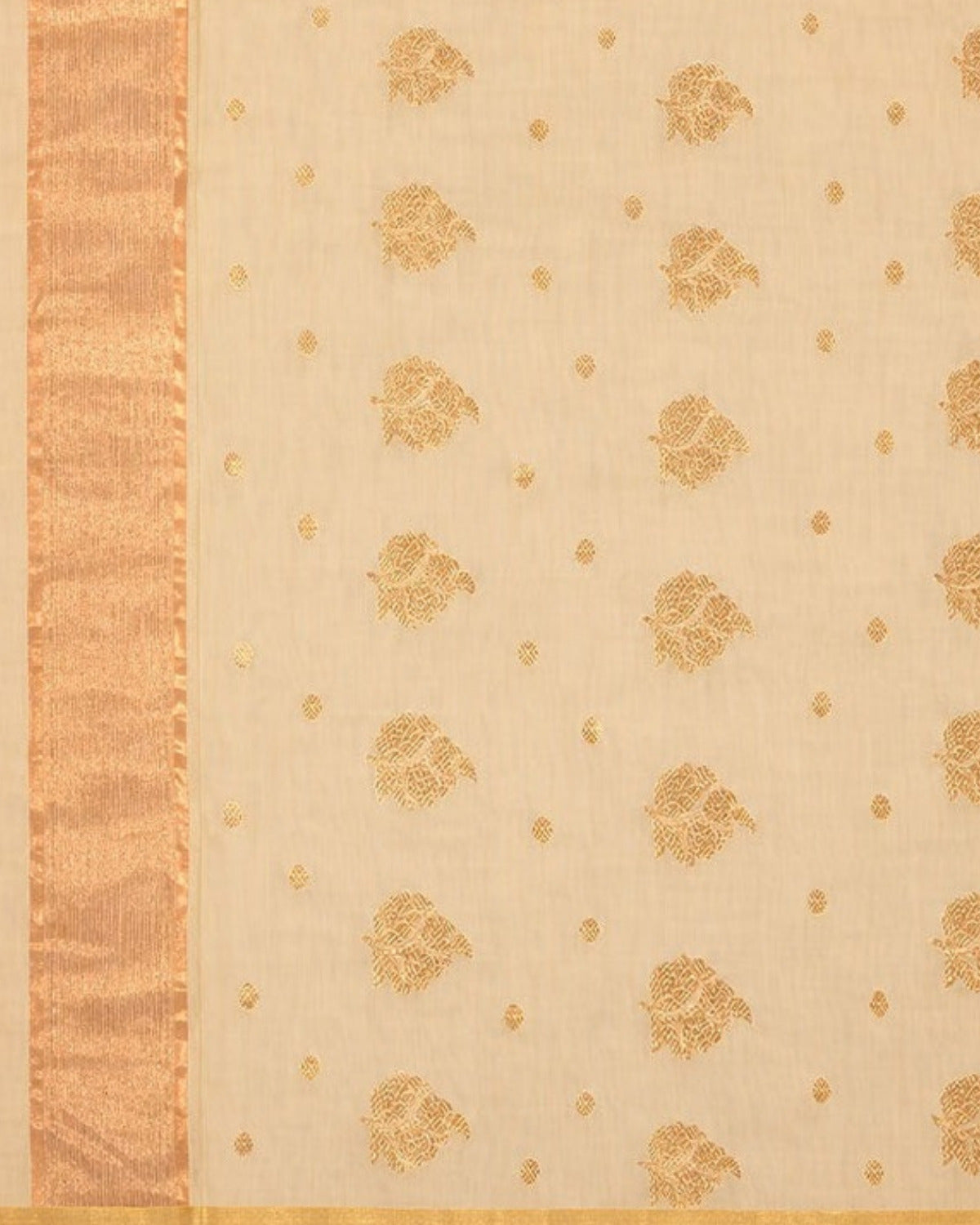Reti Chanderi Silk & Cotton Saree with Meena Butis — actual fabric