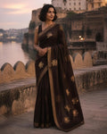 Styled image: model wearing the Shyam Chanderi Silk & Cotton Saree