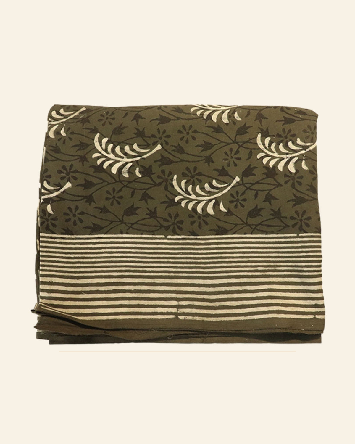 Handcrafted Dabu Print Cotton Dress Material – 3 Piece Set — Saptadhārā studio