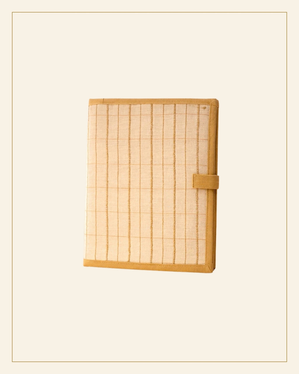 Handcrafted fabric File Folder – Striped Motif — Saptadhārā