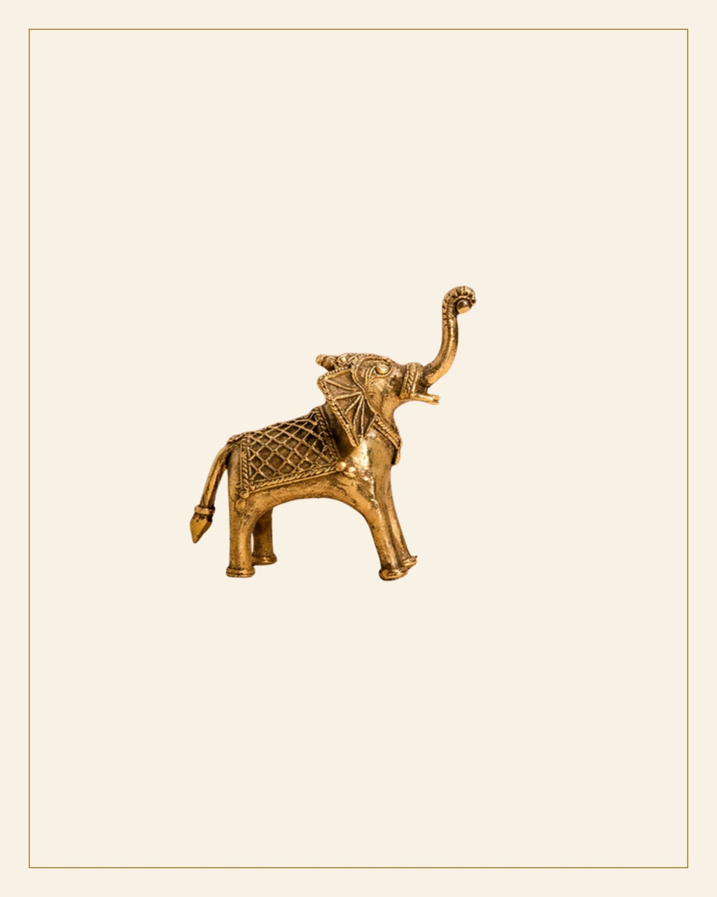 Handcrafted Bhareva Brass Elephant Showpiece — Saptadhārā