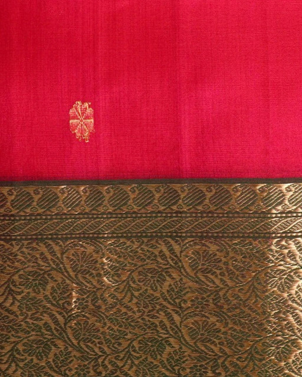 Sindoori Chanderi Silk Saree — actual fabric