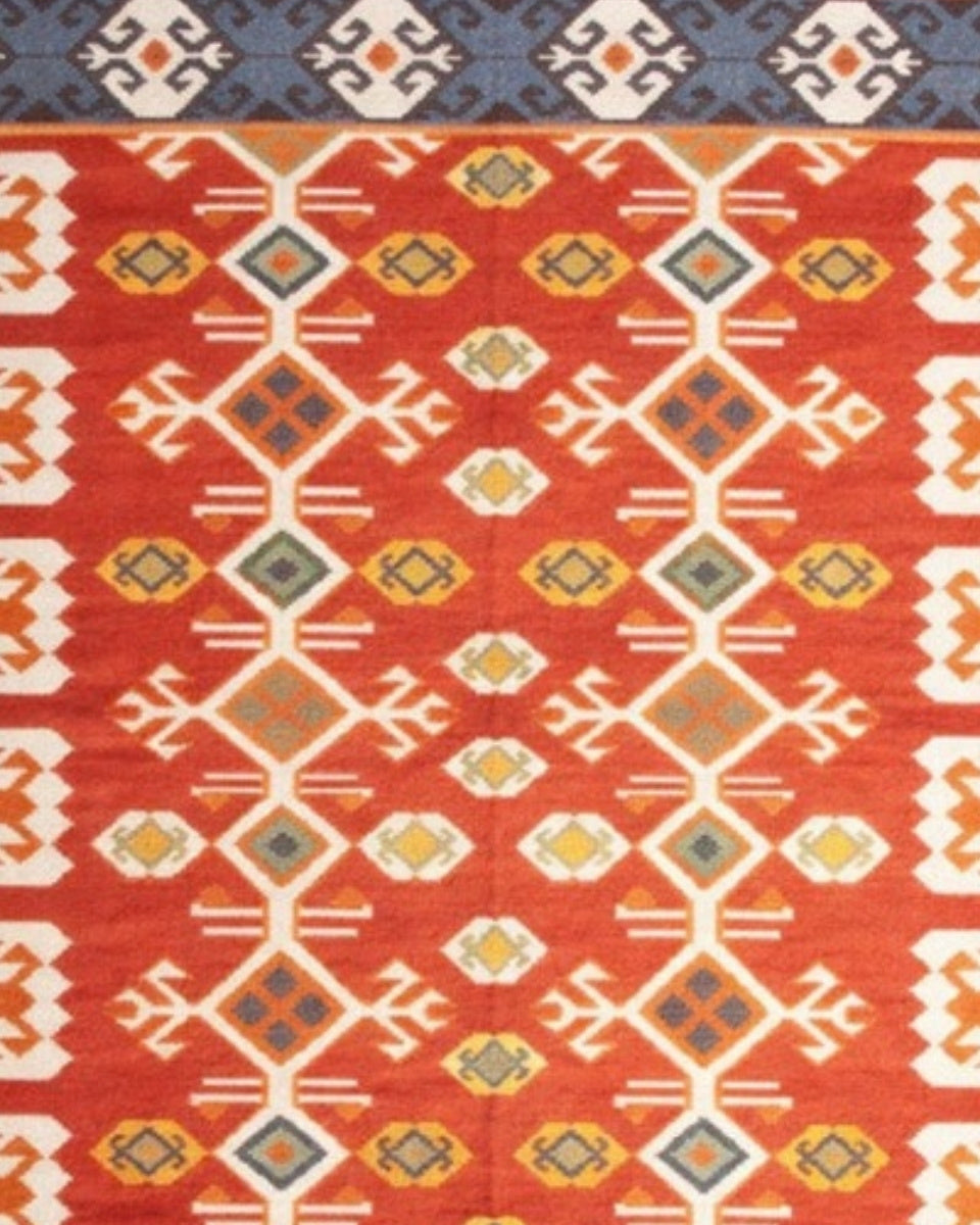 Rangrez Punja Durrie Floor Carpet · Handwoven Rug — detail
