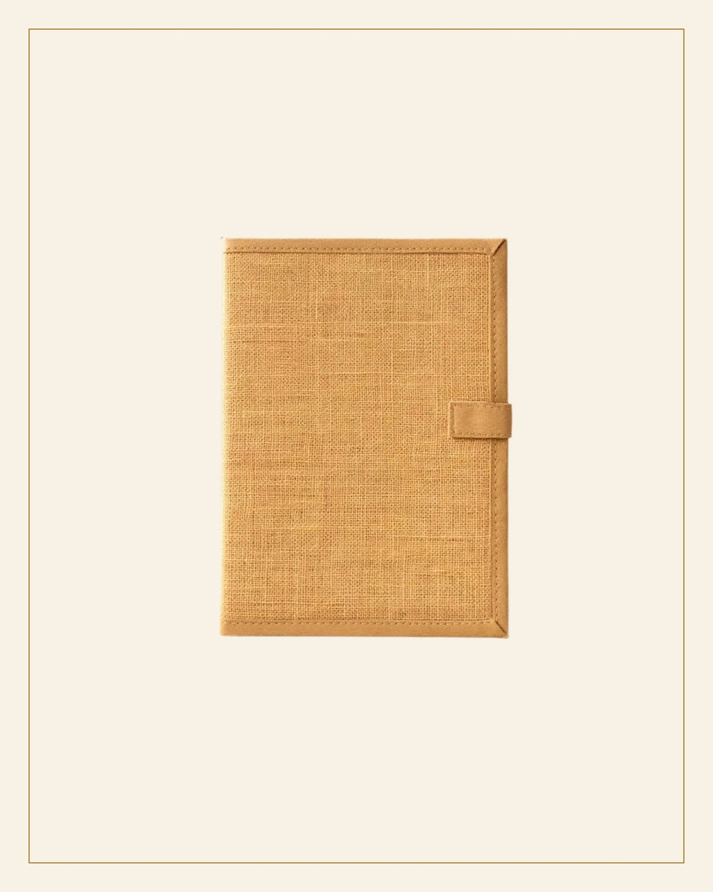 Handcrafted fabric File Folder – beige color — Saptadhārā