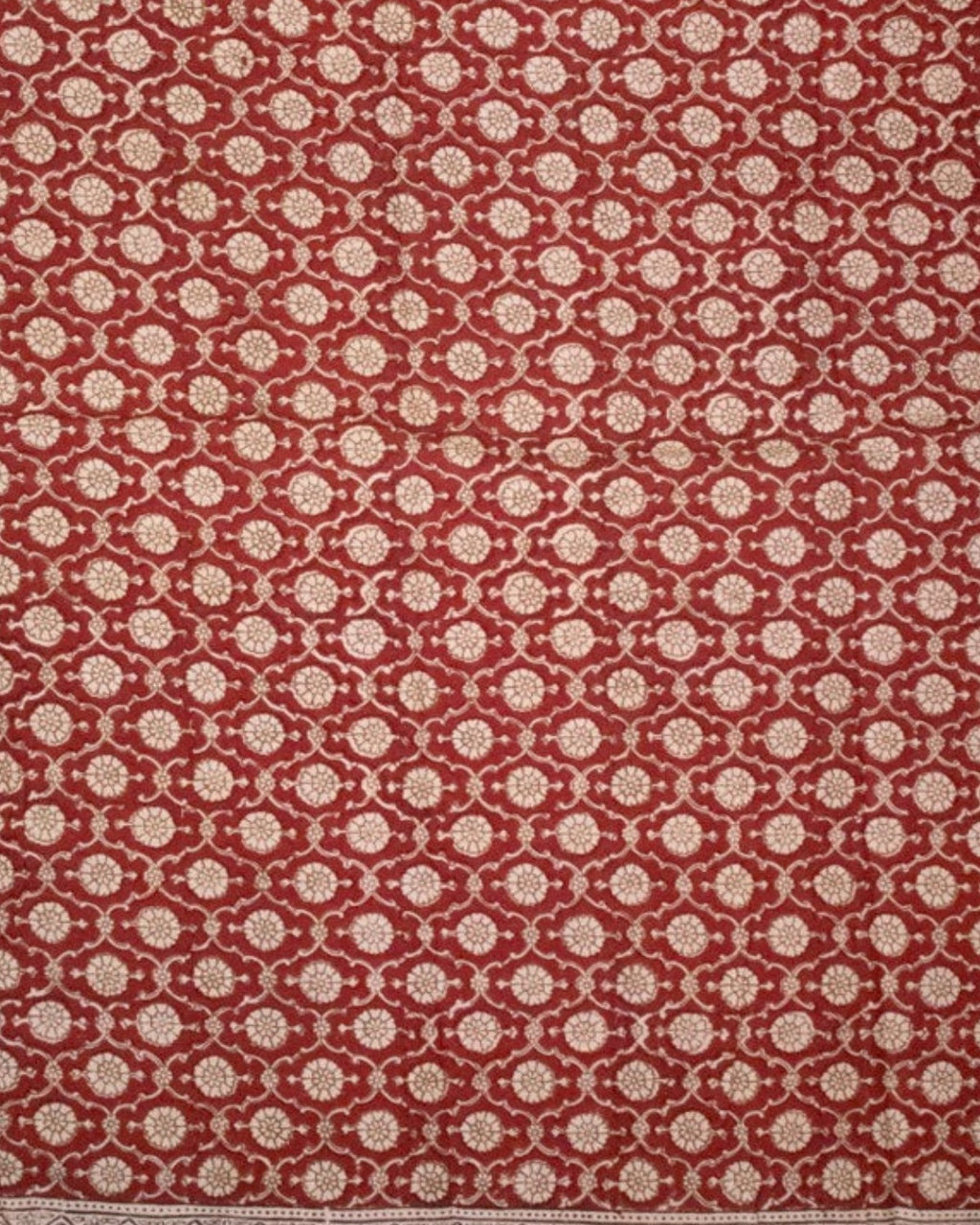 Kattha Bagh Print Cotton Saree — actual fabric