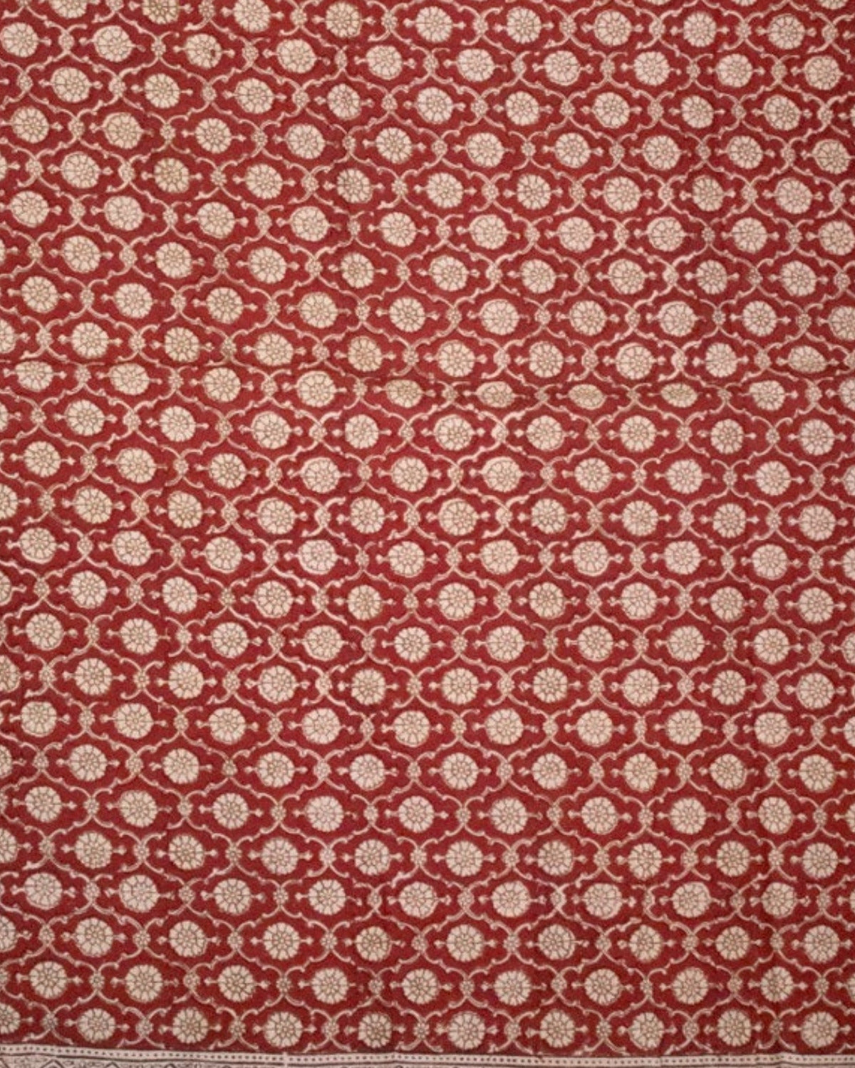 Kattha Bagh Print Cotton Saree — actual fabric