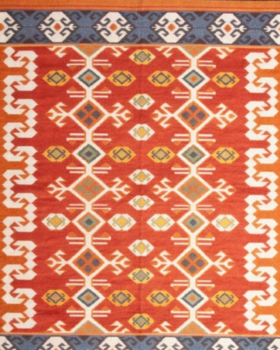 Rangrez Punja Durrie Floor Carpet · Handwoven Rug — main view