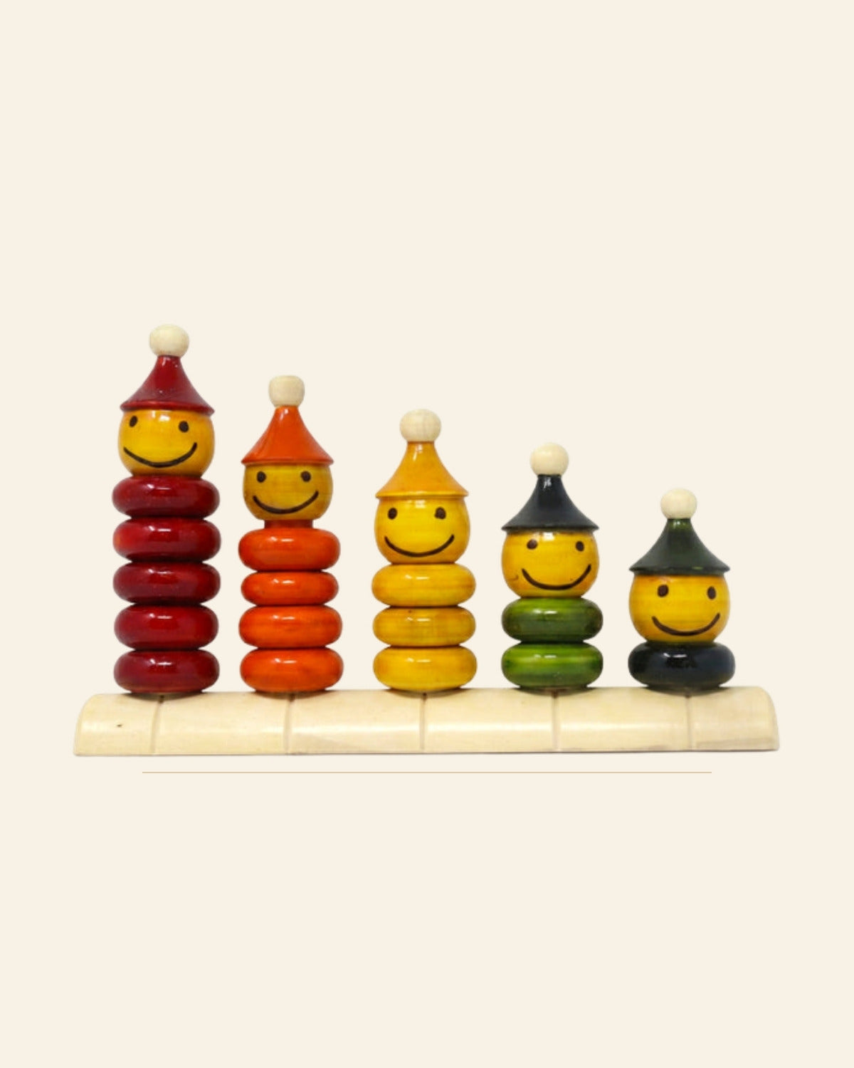 Sheesham Wooden Lacquerware Ring Stacking Toy · Budhni Lacquerware — Saptadhārā studio