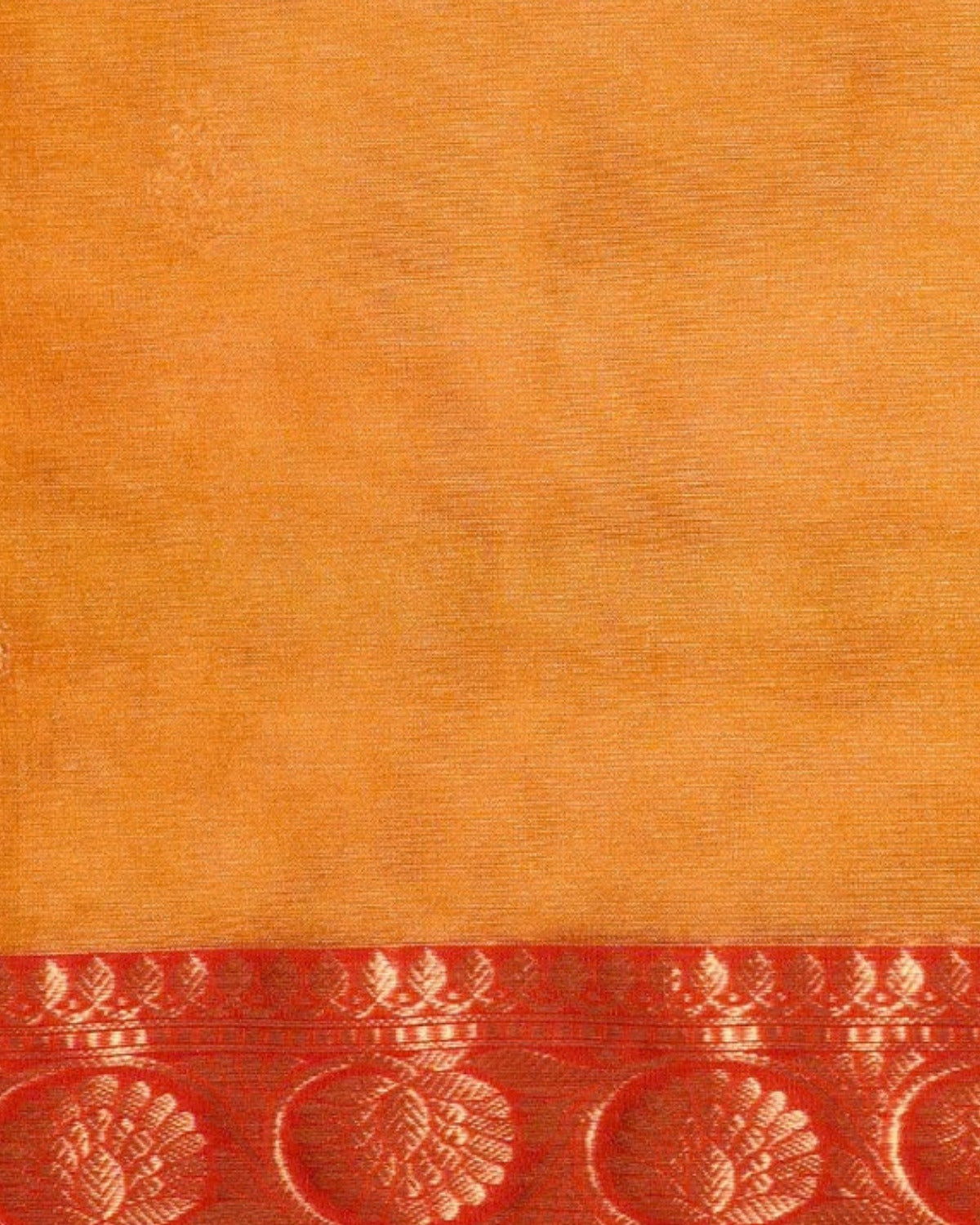Haldi Chanderi Silk & Cotton Saree — actual fabric