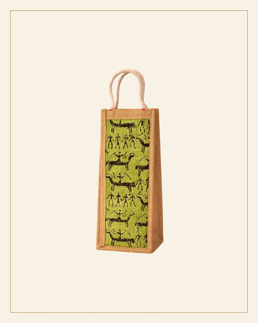 Handmade Eco-Friendly Jute Bottle Bag — Saptadhārā