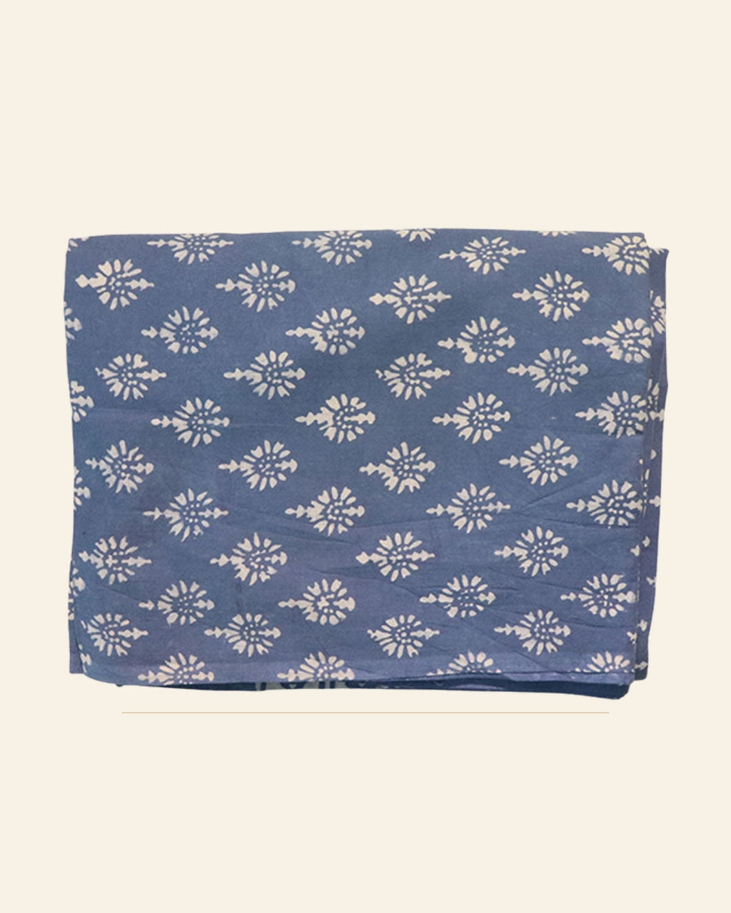 Neel Dabu Print Cotton Dress Material — Saptadhārā studio