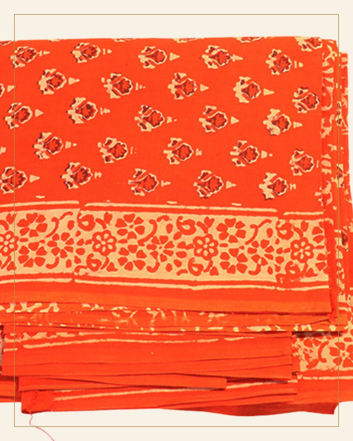 Handcrafted Dabu Print Cotton Dress Material – 3 Piece Set — Saptadhārā detail