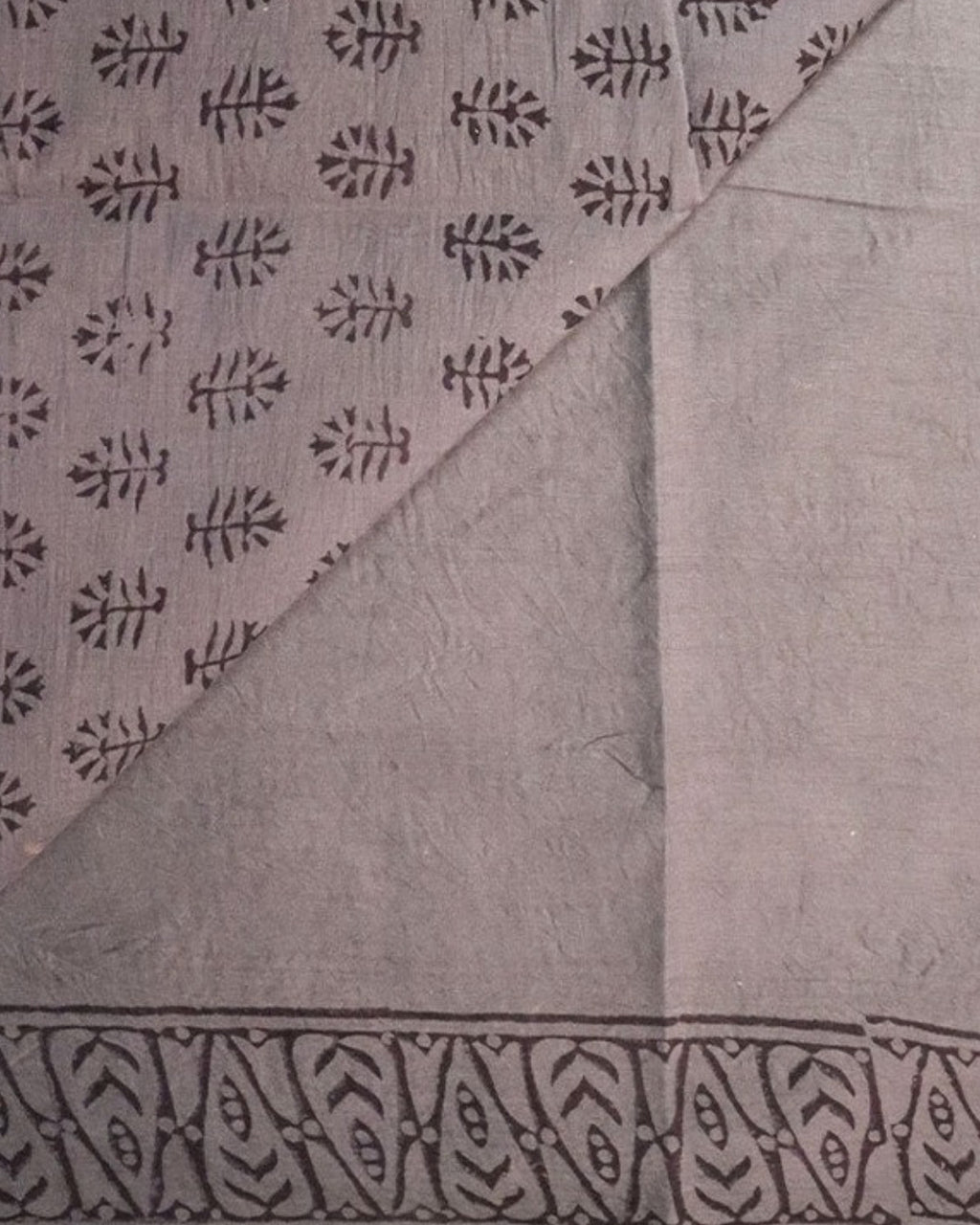 Dhuan Batik Cotton Saree — actual fabric