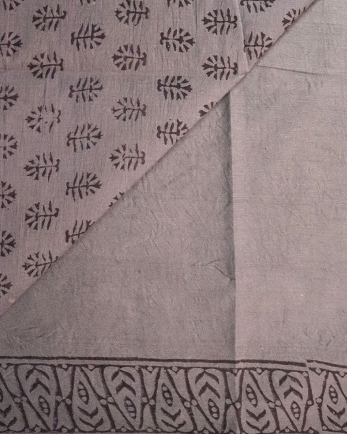 Dhuan Batik Cotton Saree — actual fabric