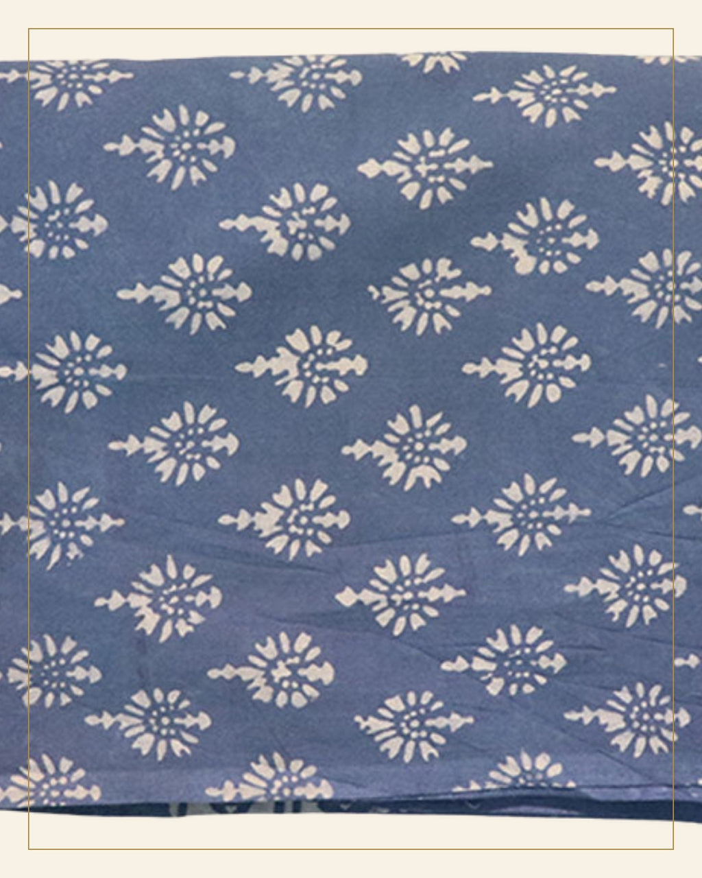 Neel Dabu Print Cotton Dress Material — Saptadhārā detail