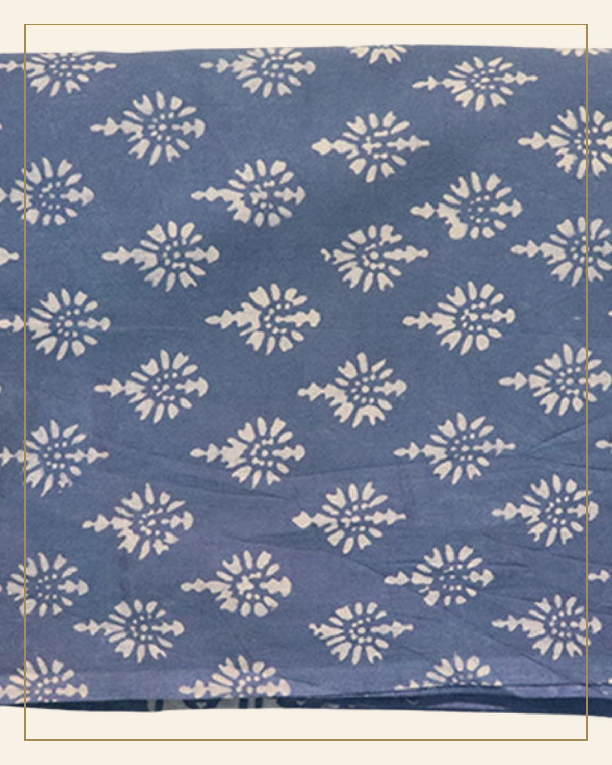 Neel Dabu Print Cotton Dress Material — Saptadhārā detail