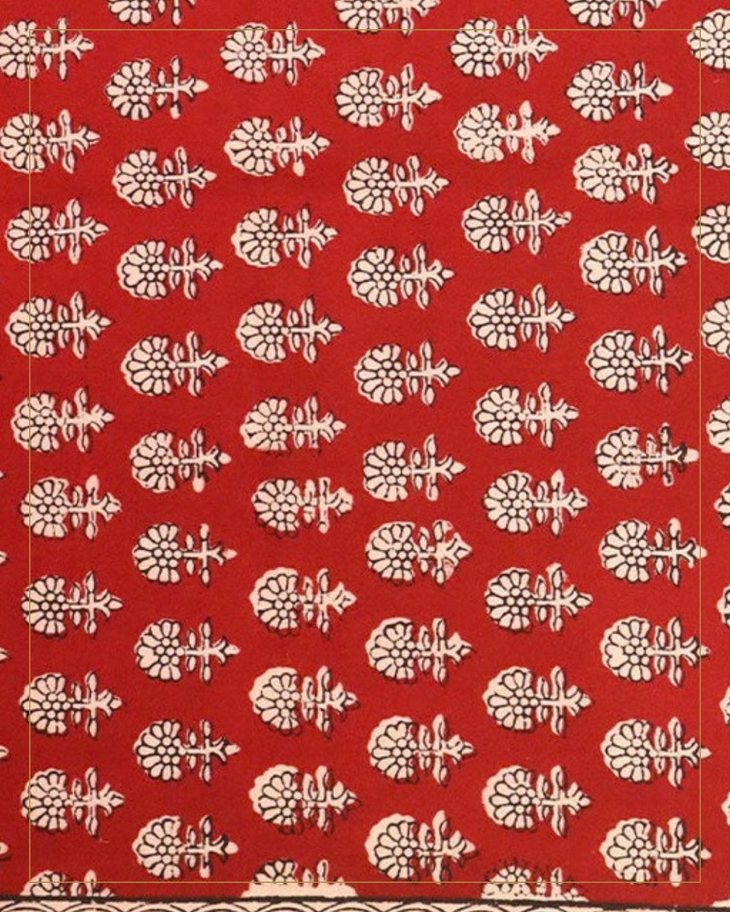 Hand Block Printed Bagh Cotton Suit – 3 Piece Unstitched — Saptadhārā studio