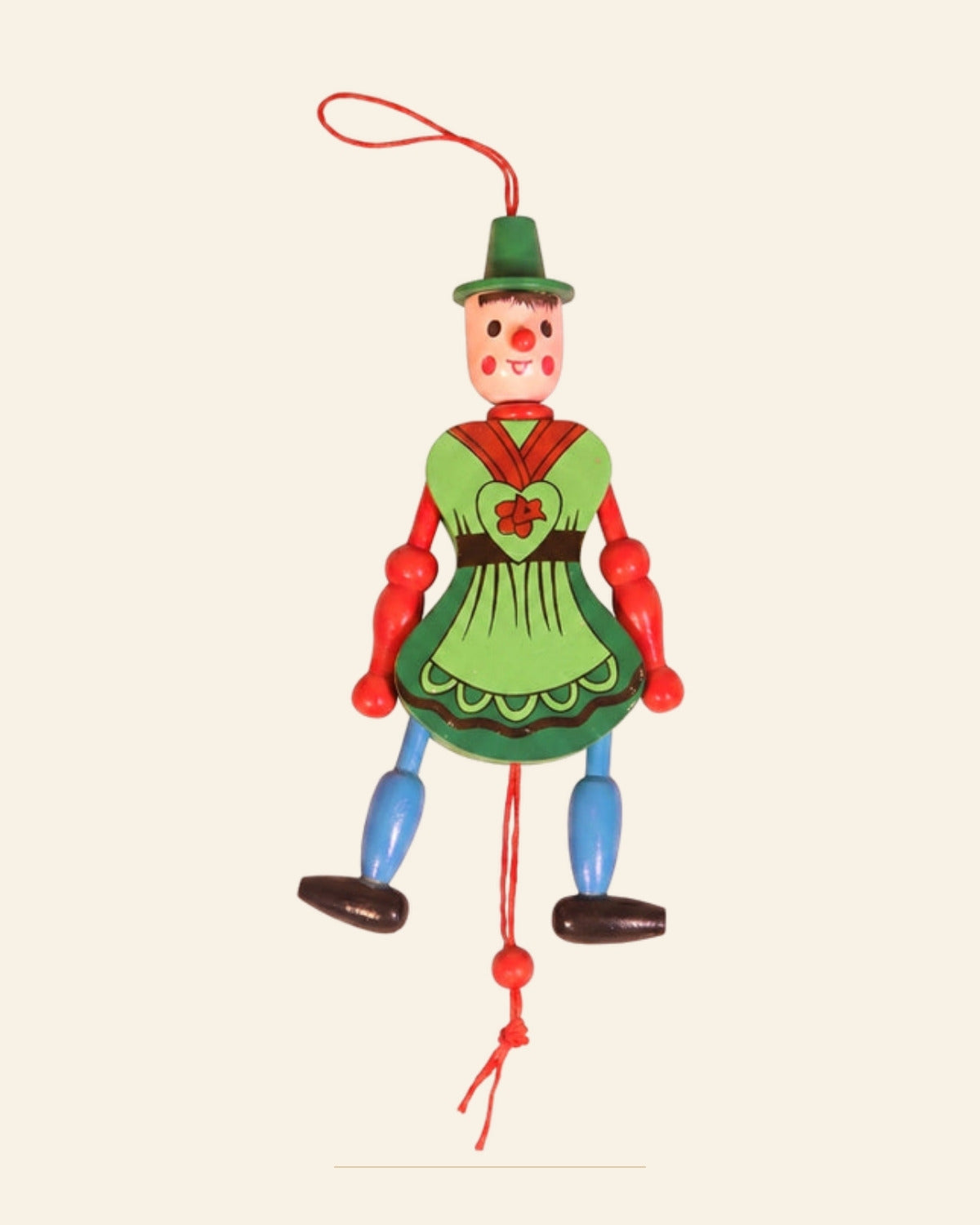 Wooden Lacquerware Joker Hanging Toy · Budhni Lacquerware — Saptadhārā studio