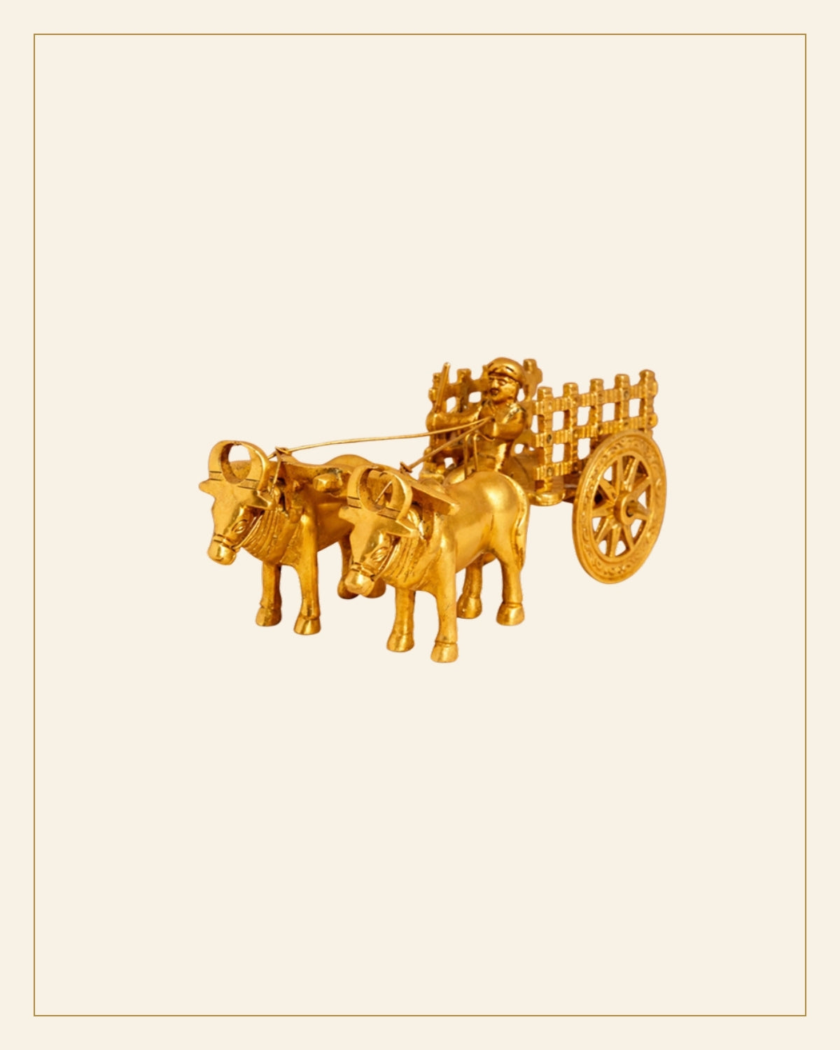 Bell Metal Open Bullock Cart — Saptadhārā