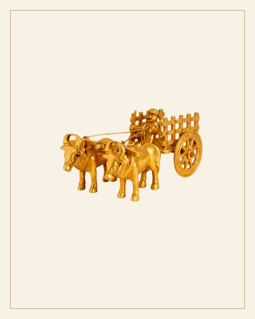Bell Metal Open Bullock Cart — Saptadhārā