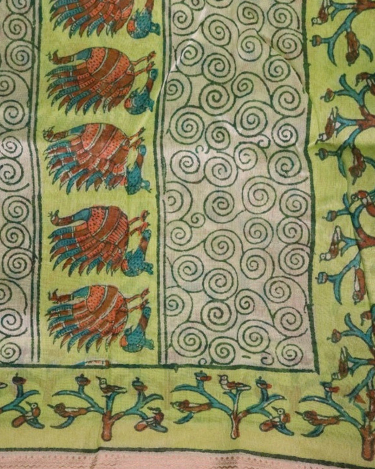Dhani Gond Art Saree with Gond Motifs — actual fabric