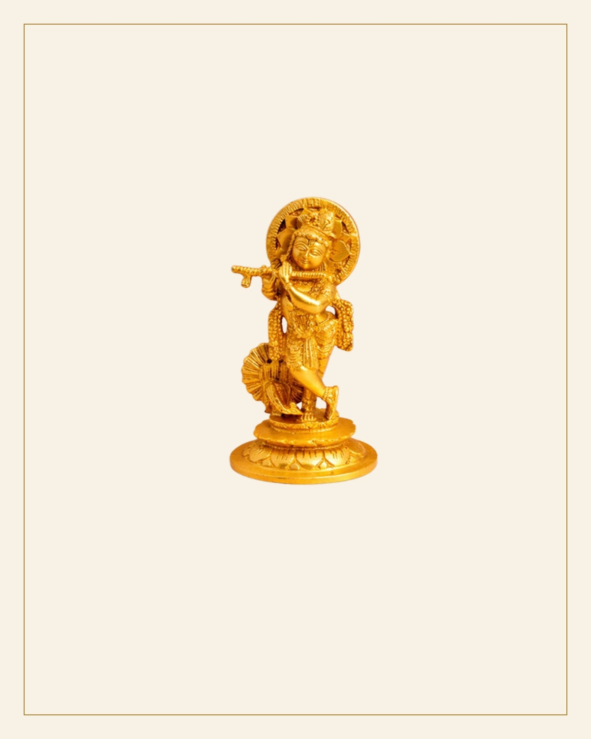 Brass Lord Krishna Idol · Bell Metal — Saptadhārā