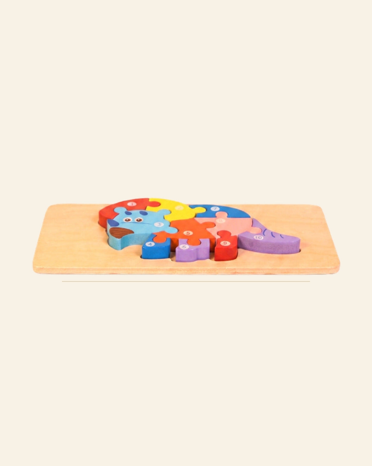 Sheesham Wooden Dinosaur Puzzle Toy · Budhni Lacquerware — Saptadhārā studio
