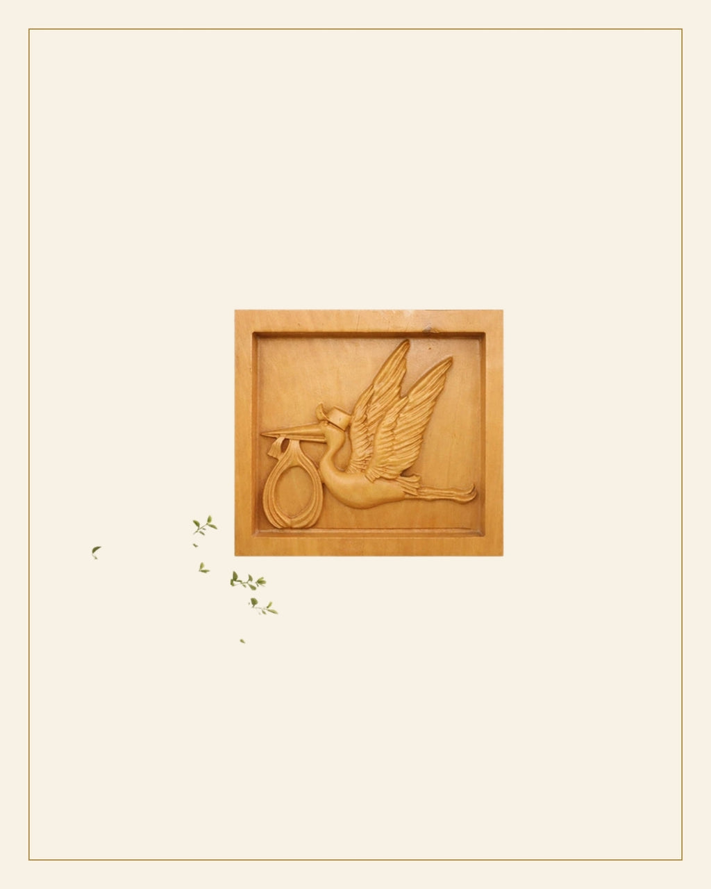 Hand-Carved Wooden Flying Bird Frame Wall Hanging (small size ) — Saptadhārā