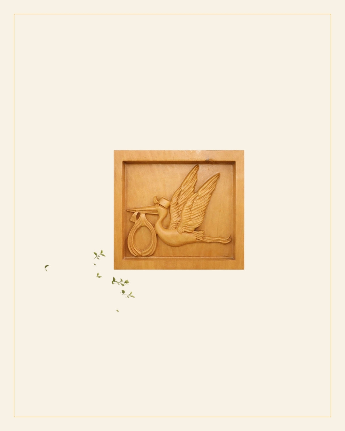 Hand-Carved Wooden Flying Bird Frame Wall Hanging (small size ) — Saptadhārā