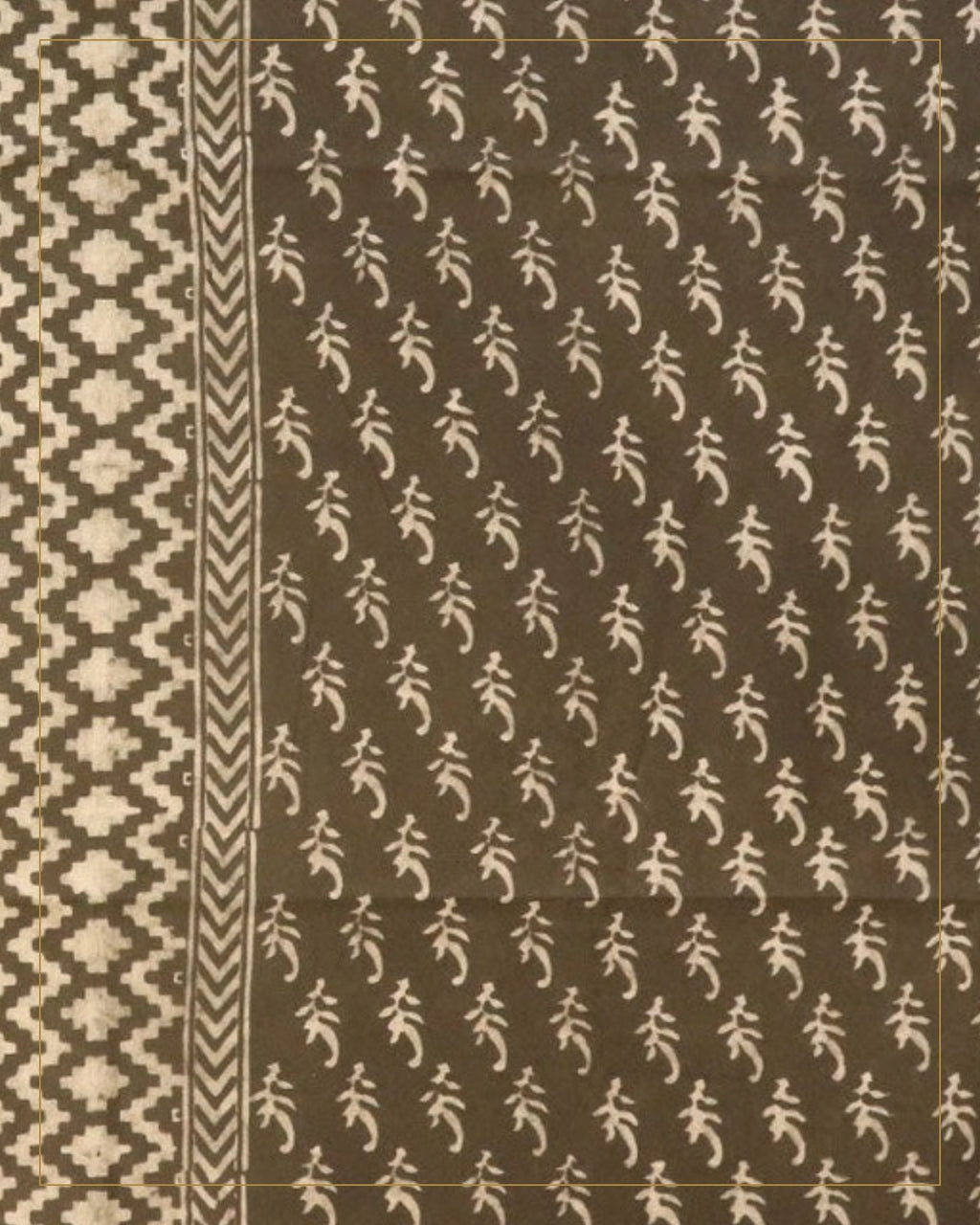 Dhuan Dabu Print Cotton Dress Material — Saptadhārā studio