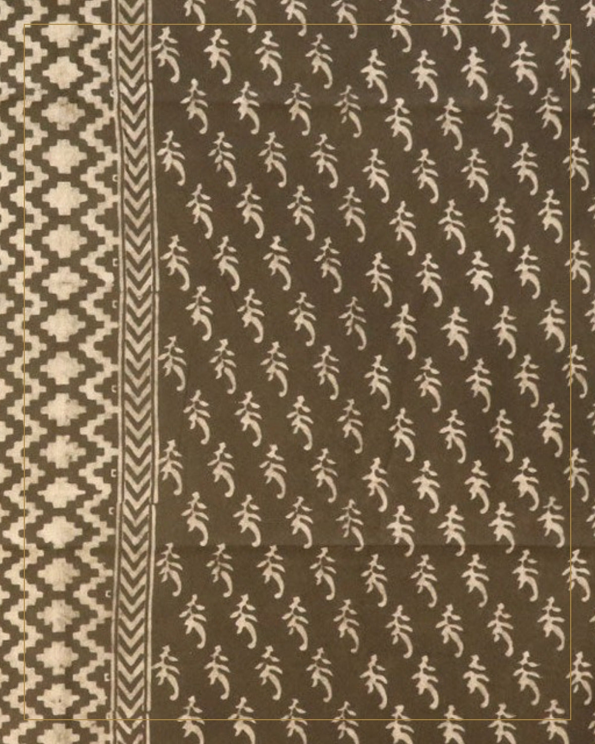 Dhuan Dabu Print Cotton Dress Material — Saptadhārā studio