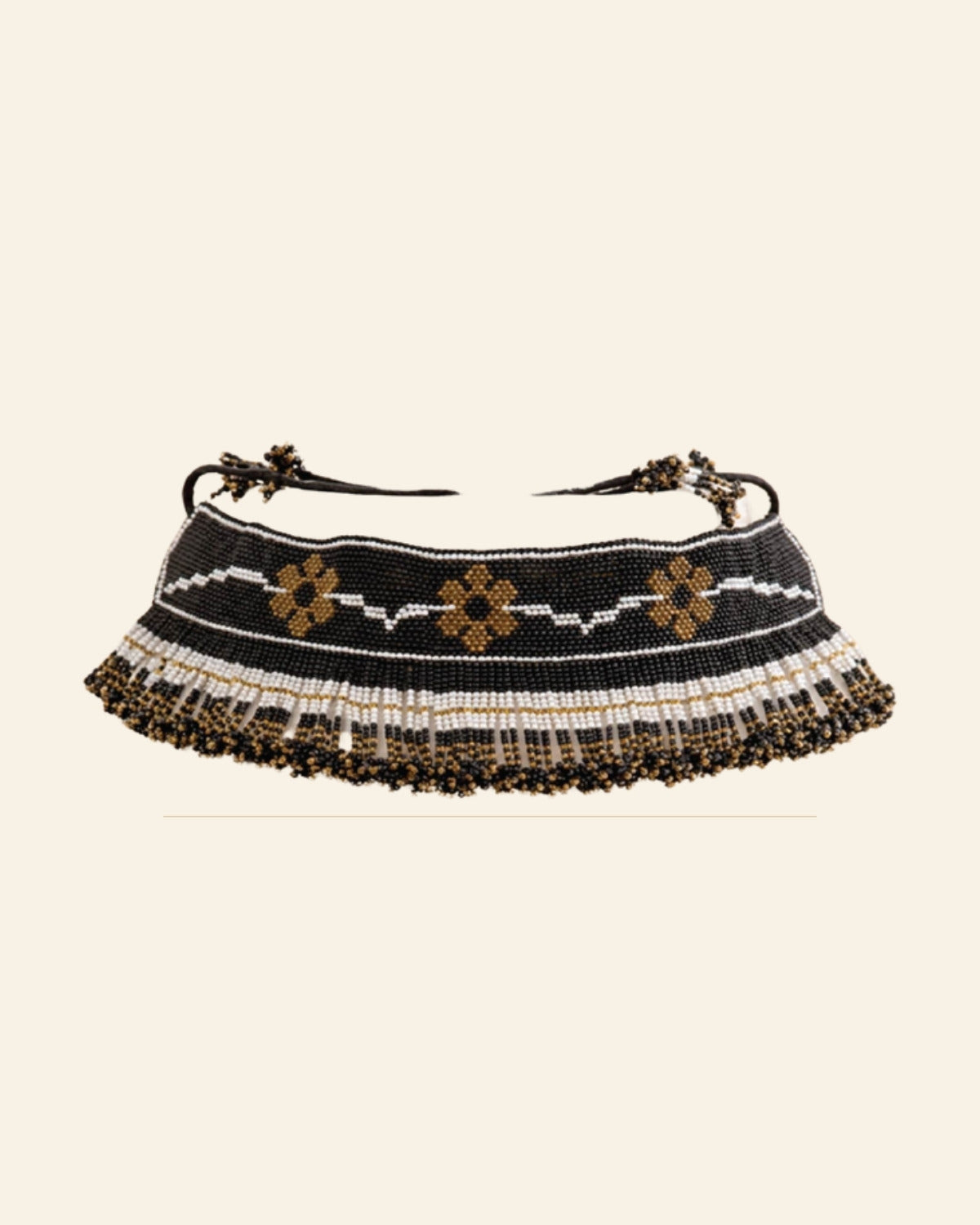 Handcrafted Beaded Choker Necklace Set with Earrings — Saptadhārā studio