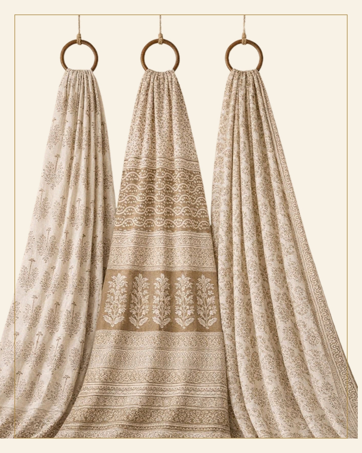 Hand Block Printed Bagh Cotton Suit – 3 Piece Unstitched — Saptadhārā detail