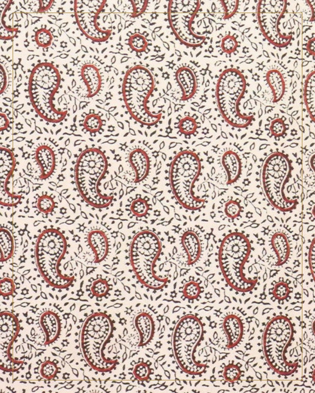 Hand Block Printed Bagh Cotton Suit – 3 Piece Unstitched — Saptadhārā studio
