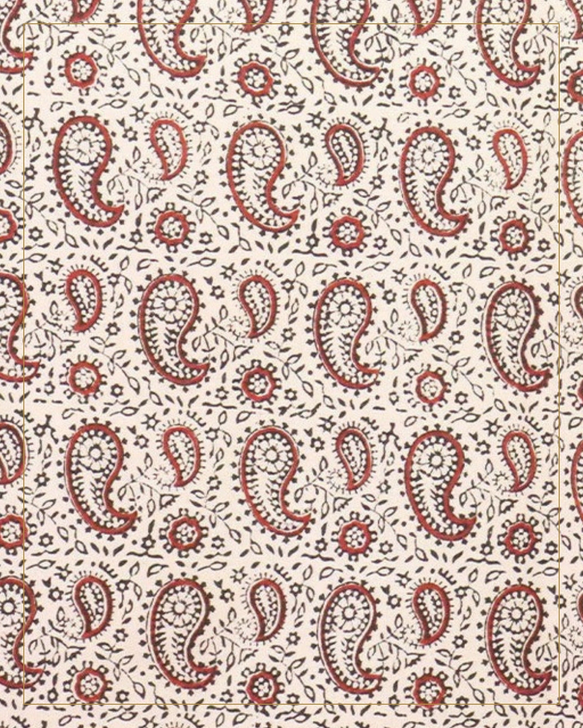 Hand Block Printed Bagh Cotton Suit – 3 Piece Unstitched — Saptadhārā studio