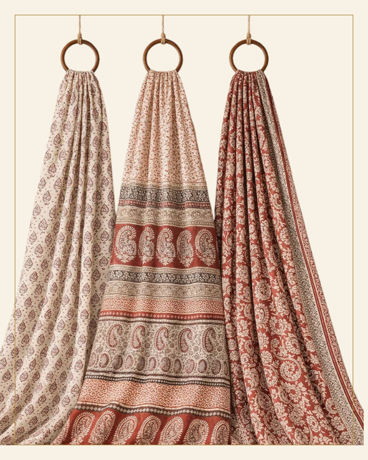 Hand Block Printed Bagh Cotton Suit – 3 Piece Unstitched — Saptadhārā detail
