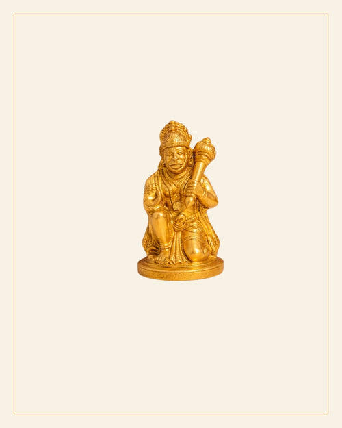 Brass Lord Hanuman Idol · Bell Metal — Saptadhārā
