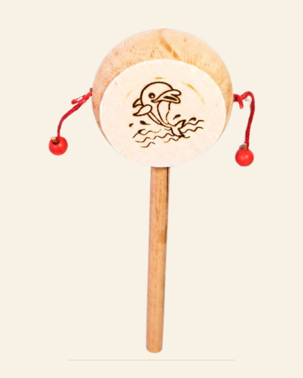 Sheesham Wooden Damru Toy · Budhni Lacquerware — Saptadhārā studio