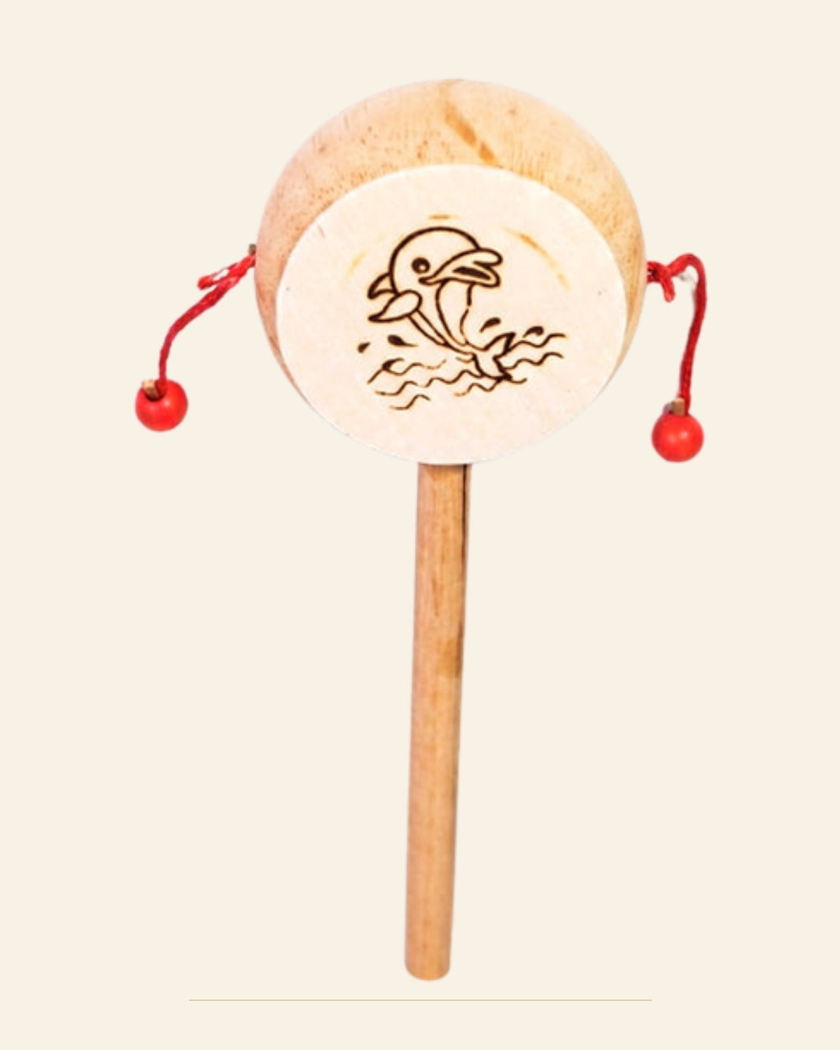 Sheesham Wooden Damru Toy · Budhni Lacquerware — Saptadhārā studio