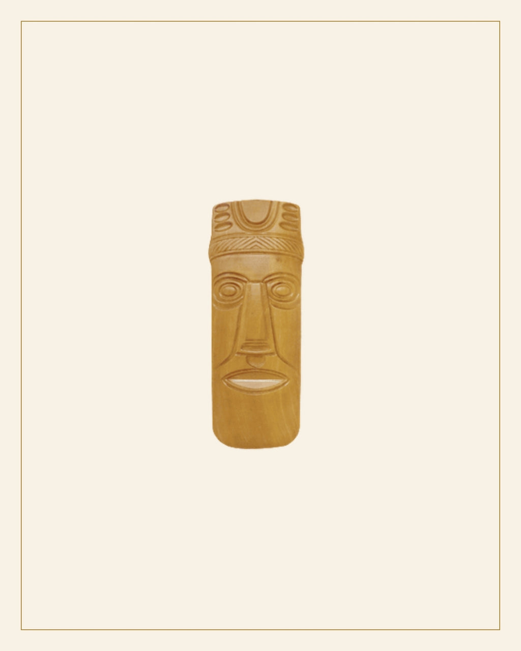 Hand-Carved Solid Teak Wood Tribal Face Mask Wall Hanging (Medium Size) — Saptadhārā