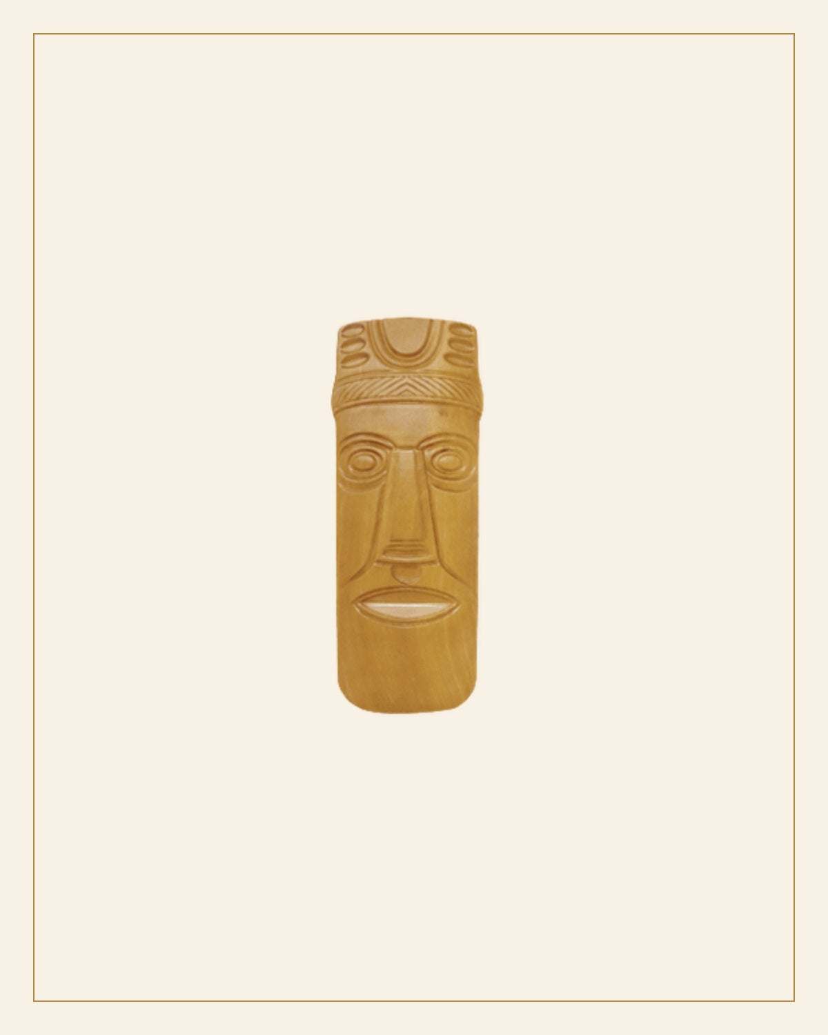 Hand-Carved Solid Teak Wood Tribal Face Mask Wall Hanging (Medium Size) — Saptadhārā